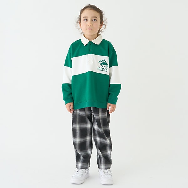 Japanese children's clothing mini #ML waterproof series quick-drying series embroidered rugby polo top 100-140cm boys/girls spring and summer TOPS