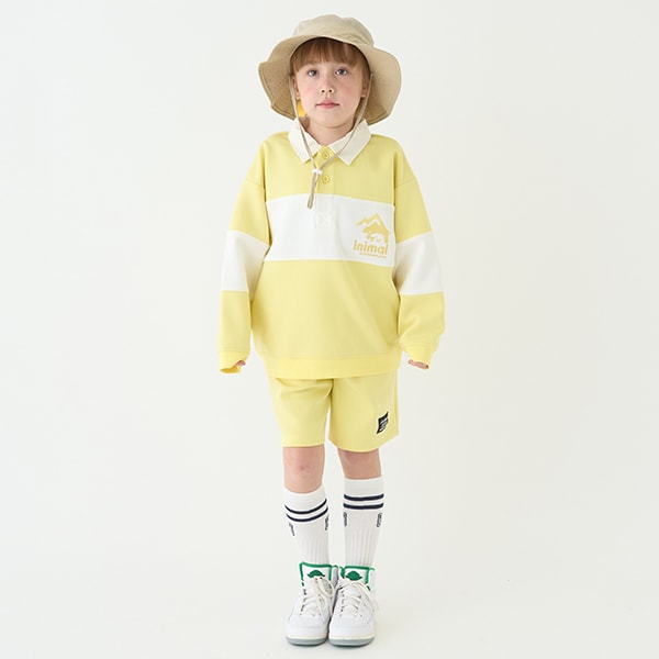 Japanese children's clothing mini #ML waterproof series quick-drying series embroidered rugby polo top 100-140cm boys/girls spring and summer TOPS