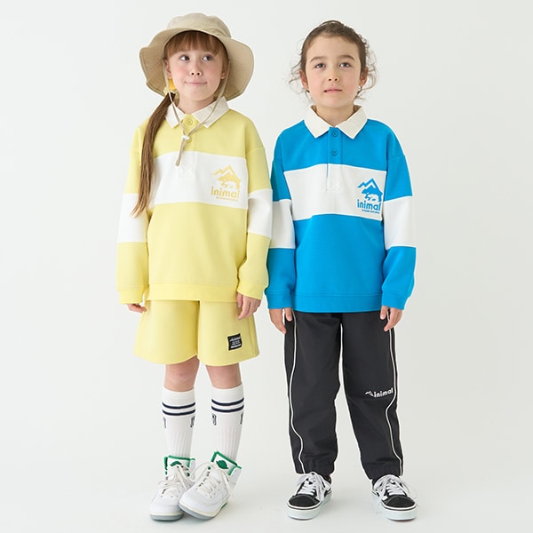 Japanese children's clothing mini #ML waterproof series quick-drying series embroidered rugby polo top 100-140cm boys/girls spring and summer TOPS