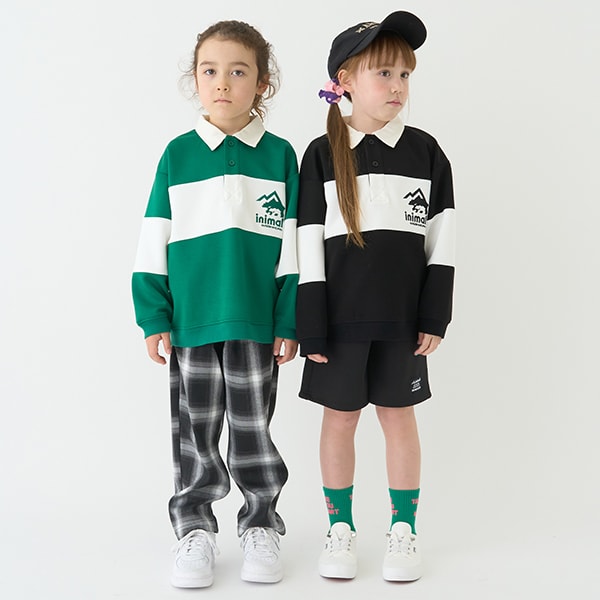 Japanese children's clothing mini #ML waterproof series quick-drying series embroidered rugby polo top 100-140cm boys/girls spring and summer TOPS