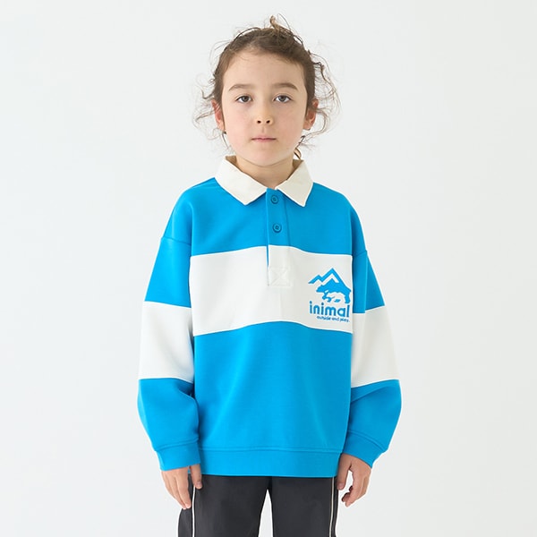 Japanese children's clothing mini #ML waterproof series quick-drying series embroidered rugby polo top 100-140cm boys/girls spring and summer TOPS