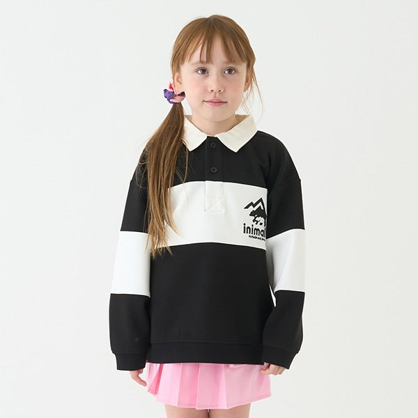 Japanese children's clothing mini #ML waterproof series quick-drying series embroidered rugby polo top 100-140cm boys/girls spring and summer TOPS