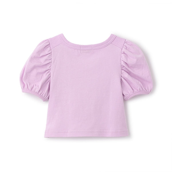 Japanese children's clothing mini #ML anti-fouling series puff sleeve top 90-140cm girls summer TOPS