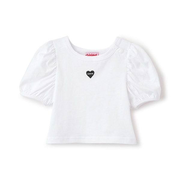Japanese children's clothing mini #ML anti-fouling series puff sleeve top 90-140cm girls summer TOPS