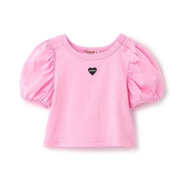 Japanese children's clothing mini #ML anti-fouling series puff sleeve top 90-140cm girls summer TOPS