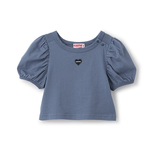 Japanese children's clothing mini #ML anti-fouling series puff sleeve top 90-140cm girls summer TOPS