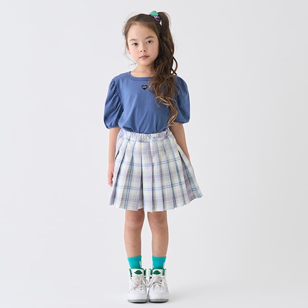 Japanese children's clothing mini #ML anti-fouling series puff sleeve top 90-140cm girls summer TOPS