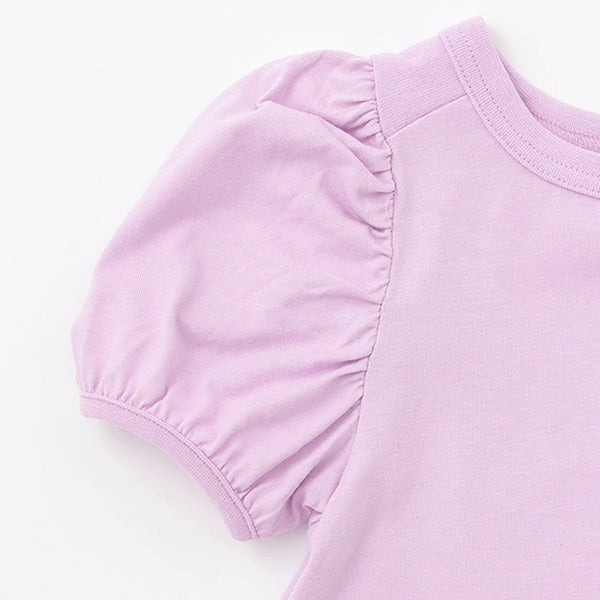 Japanese children's clothing mini #ML anti-fouling series puff sleeve top 90-140cm girls summer TOPS