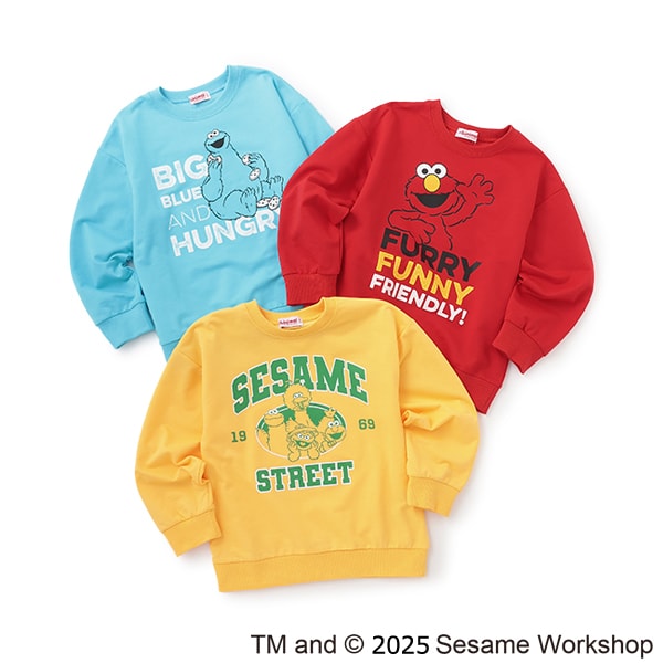Japanese children's clothing mini #ML x sesame Sesame Street sweatshirt 100-140cm boys/girls spring and summer TOPS