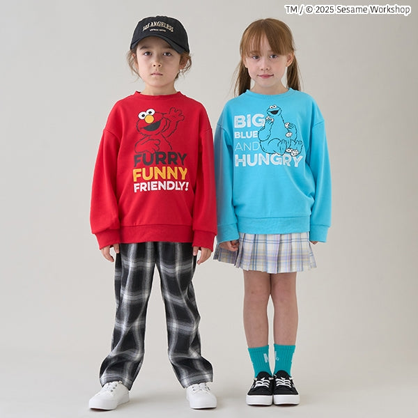 Japanese children's clothing mini #ML x sesame Sesame Street sweatshirt 100-140cm boys/girls spring and summer TOPS