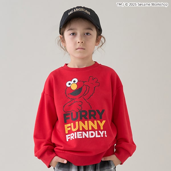 Japanese children's clothing mini #ML x sesame Sesame Street sweatshirt 100-140cm boys/girls spring and summer TOPS