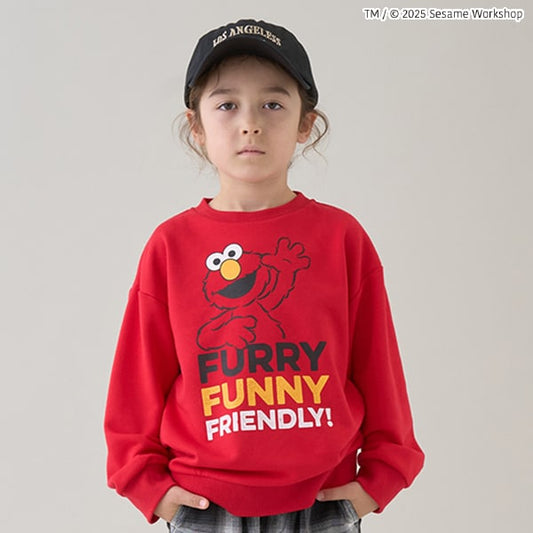 Japanese children's clothing mini #ML x sesame Sesame Street sweatshirt 100-140cm boys/girls spring and summer TOPS