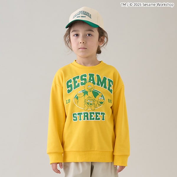 Japanese children's clothing mini #ML x sesame Sesame Street sweatshirt 100-140cm boys/girls spring and summer TOPS