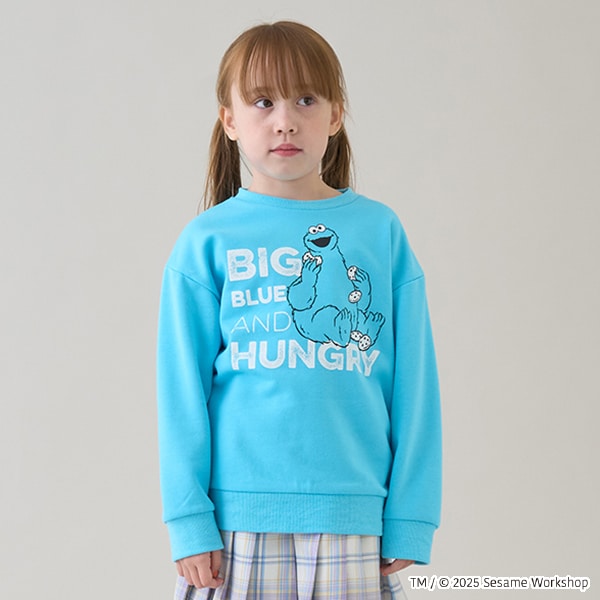 Japanese children's clothing mini #ML x sesame Sesame Street sweatshirt 100-140cm boys/girls spring and summer TOPS