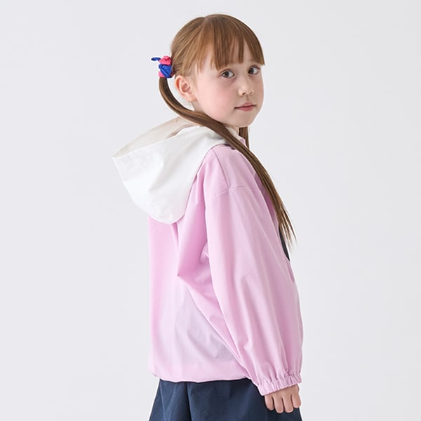 Japanese children's clothing mini#ML waterproof series hooded top 100-140cm girls spring and summer TOPS