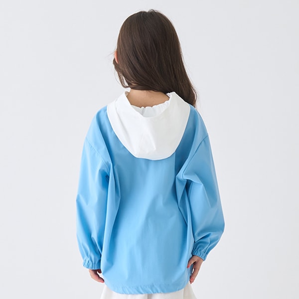 Japanese children's clothing mini#ML waterproof series hooded top 100-140cm girls spring and summer TOPS