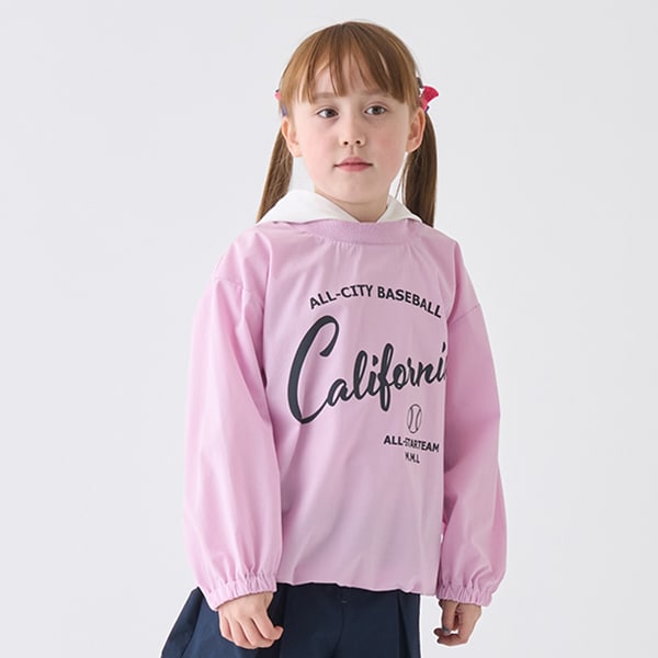 Japanese children's clothing mini#ML waterproof series hooded top 100-140cm girls spring and summer TOPS