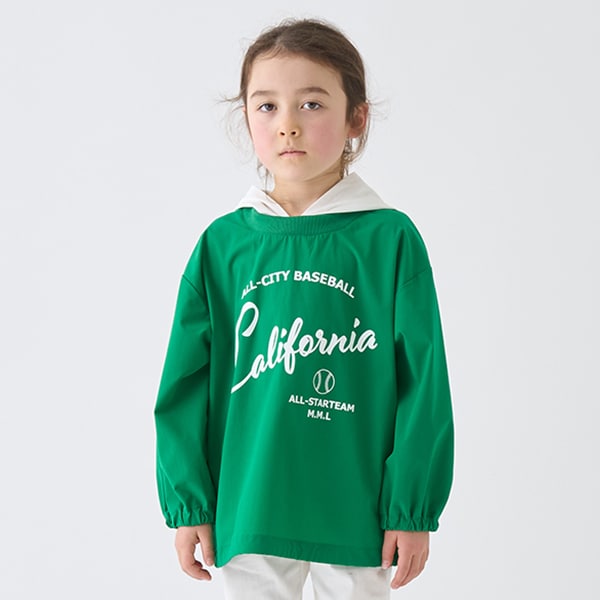 Japanese children's clothing mini#ML waterproof series hooded top 100-140cm girls spring and summer TOPS