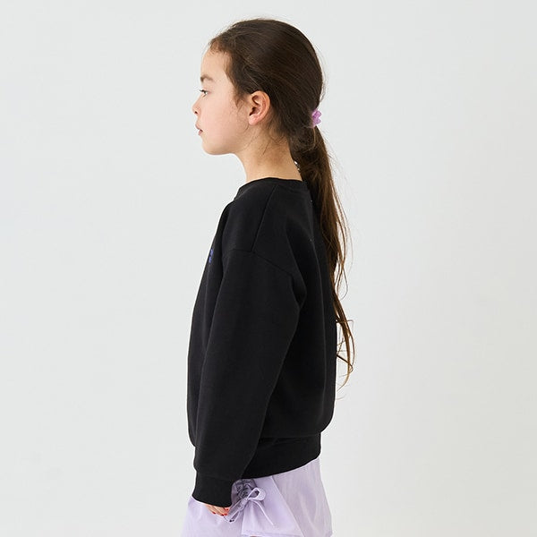 Japanese children's clothing mini #ML anti-fouling embroidered letter sweatshirt 90-140cm boys/girls spring and summer TOPS