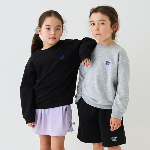 Japanese children's clothing mini #ML anti-fouling embroidered letter sweatshirt 90-140cm boys/girls spring and summer TOPS