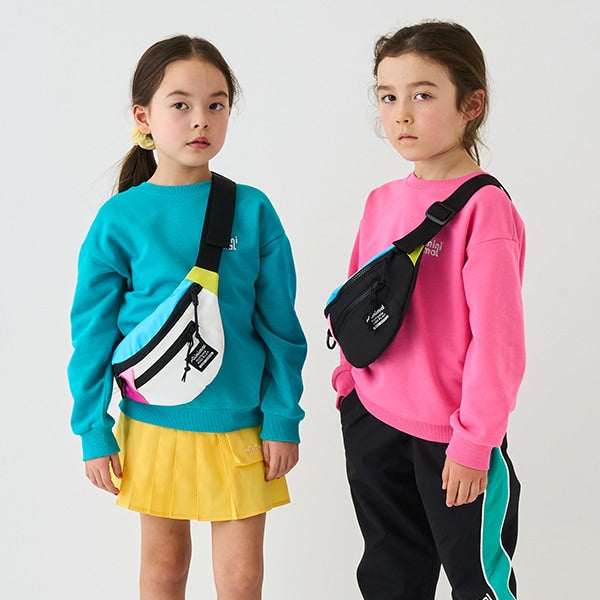 Japanese children's clothing mini #ML anti-fouling embroidered letter sweatshirt 90-140cm boys/girls spring and summer TOPS