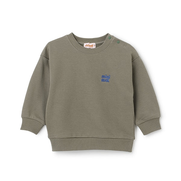 Japanese children's clothing mini #ML anti-fouling embroidered letter sweatshirt 90-140cm boys/girls spring and summer TOPS