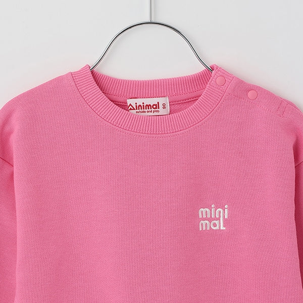 Japanese children's clothing mini #ML anti-fouling embroidered letter sweatshirt 90-140cm boys/girls spring and summer TOPS