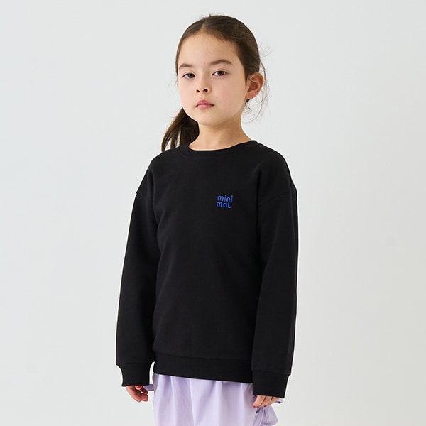 Japanese children's clothing mini #ML anti-fouling embroidered letter sweatshirt 90-140cm boys/girls spring and summer TOPS