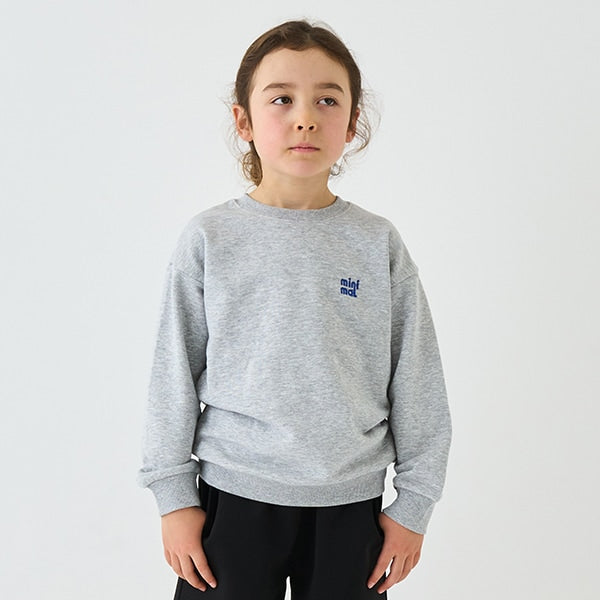 Japanese children's clothing mini #ML anti-fouling embroidered letter sweatshirt 90-140cm boys/girls spring and summer TOPS