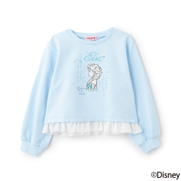Japanese children's clothing mini #ML x Disney mesh splicing sweatshirt 100-140cm girls spring and summer TOPS