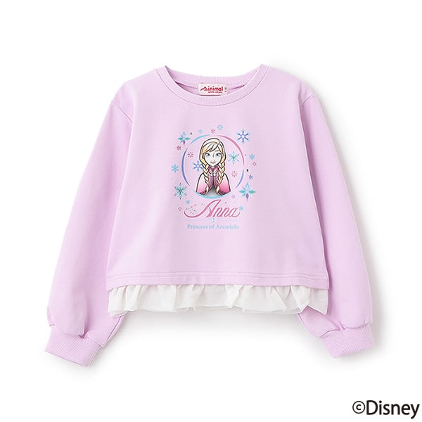 Japanese children's clothing mini #ML x Disney mesh splicing sweatshirt 100-140cm girls spring and summer TOPS