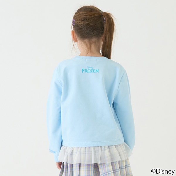 Japanese children's clothing mini #ML x Disney mesh splicing sweatshirt 100-140cm girls spring and summer TOPS