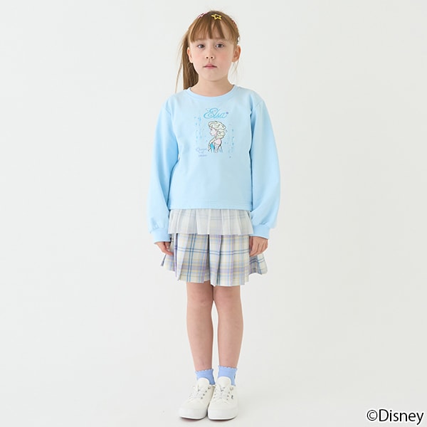 Japanese children's clothing mini #ML x Disney mesh splicing sweatshirt 100-140cm girls spring and summer TOPS