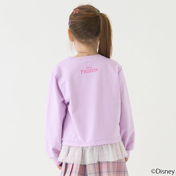 Japanese children's clothing mini #ML x Disney mesh splicing sweatshirt 100-140cm girls spring and summer TOPS