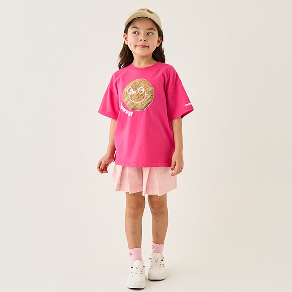 Japanese children's clothing mini#ML x ovgo Baker Cookie short-sleeved top 90-140cm boys/girls summer TOPS