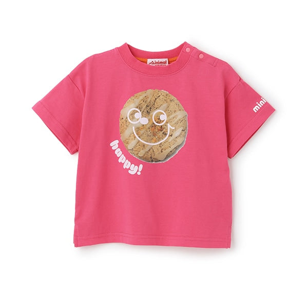 Japanese children's clothing mini#ML x ovgo Baker Cookie short-sleeved top 90-140cm boys/girls summer TOPS