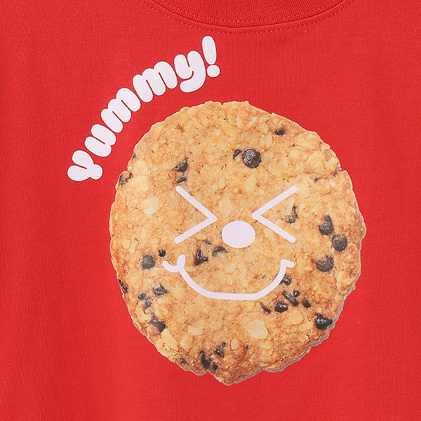 Japanese children's clothing mini#ML x ovgo Baker Cookie short-sleeved top 90-140cm boys/girls summer TOPS