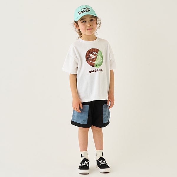 Japanese children's clothing mini#ML x ovgo Baker Cookie short-sleeved top 90-140cm boys/girls summer TOPS