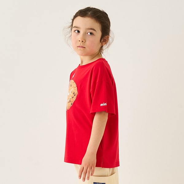 Japanese children's clothing mini#ML x ovgo Baker Cookie short-sleeved top 90-140cm boys/girls summer TOPS