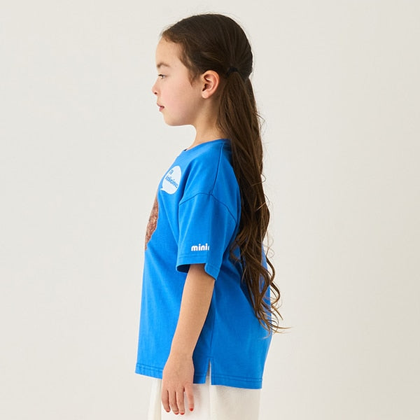 Japanese children's clothing mini#ML x ovgo Baker Cookie short-sleeved top 90-140cm boys/girls summer TOPS