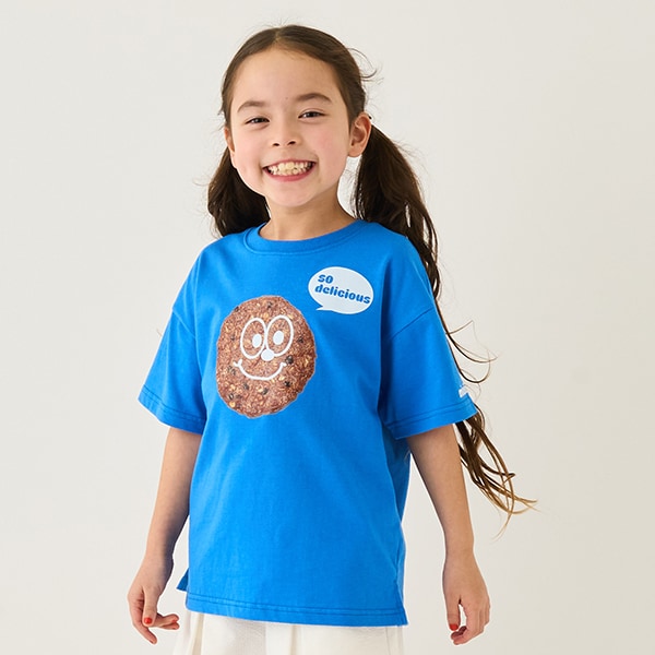 Japanese children's clothing mini#ML x ovgo Baker Cookie short-sleeved top 90-140cm boys/girls summer TOPS