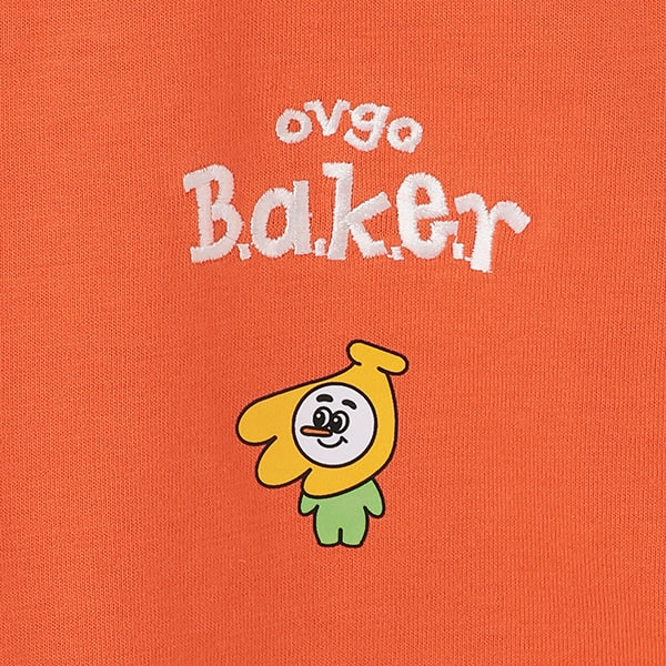 Japanese children's clothing mini#ML x ovgo Baker cute short-sleeved top 90-140cm boys/girls summer TOPS