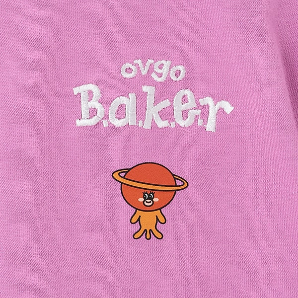 Japanese children's clothing mini#ML x ovgo Baker cute short-sleeved top 90-140cm boys/girls summer TOPS