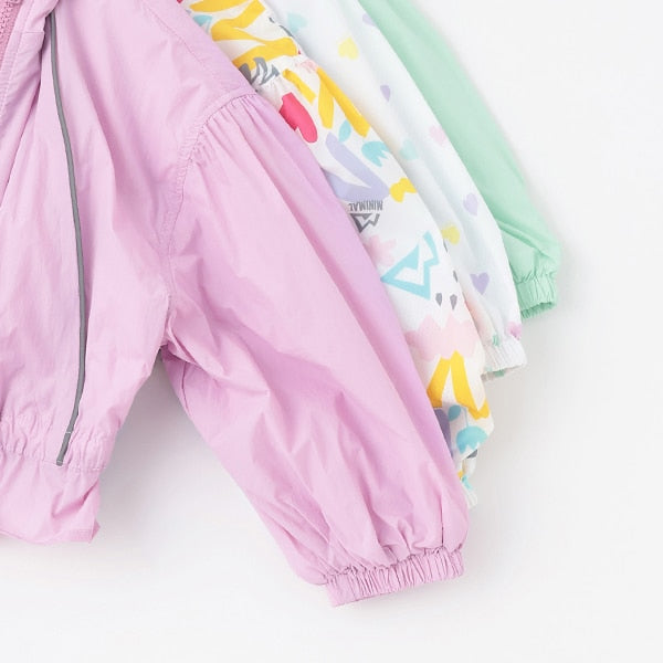 Japanese children's clothing mini#ML waterproof series thin jacket 90-140cm girls spring and summer OUTERWEAR