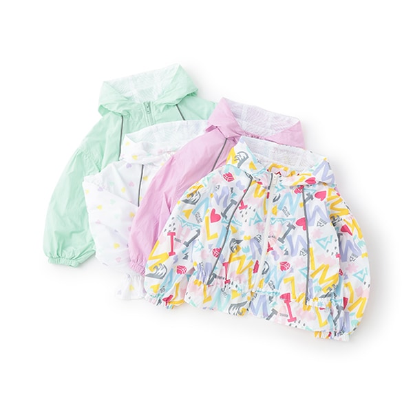 Japanese children's clothing mini#ML waterproof series thin jacket 90-140cm girls spring and summer OUTERWEAR