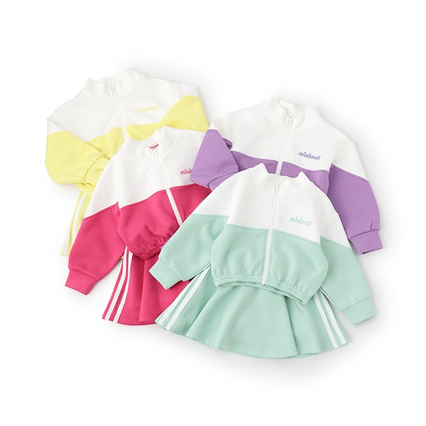 Japanese children's clothing mini #ML waterproof series quick-drying series sports series jacket and skirt two-piece set 90-140cm girls' spring and summer outerwear skirt