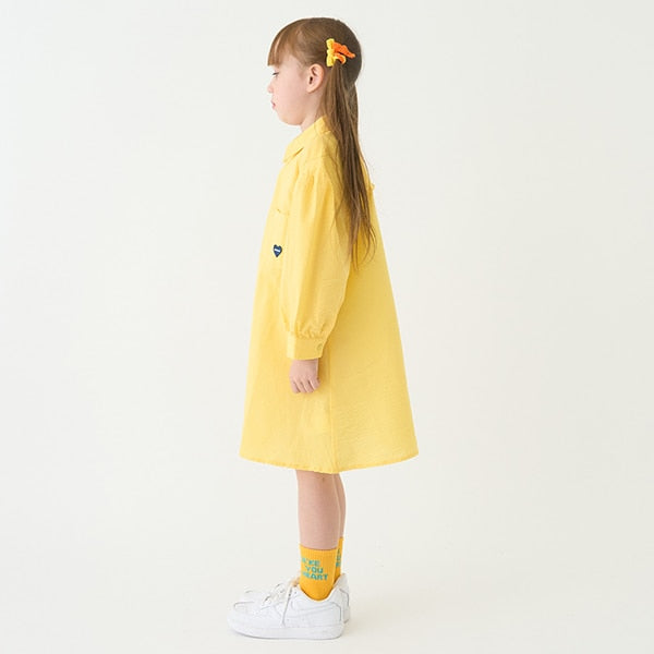 Japanese children's clothing mini#ML shirt dress 100-140cm girls spring and summer dresses