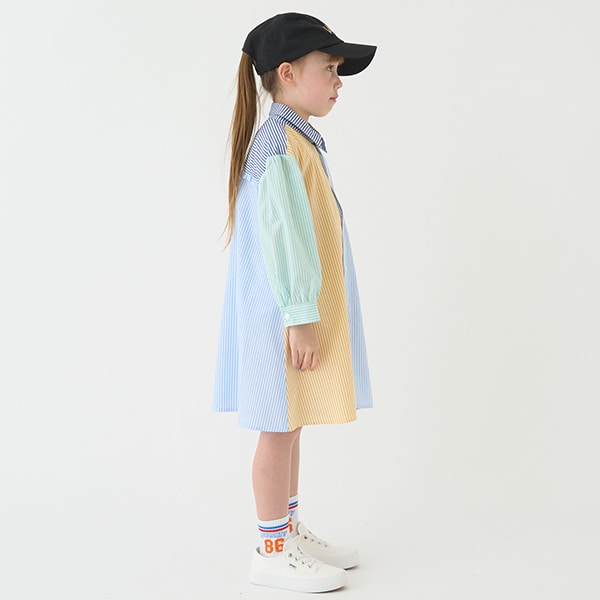 Japanese children's clothing mini#ML shirt dress 100-140cm girls spring and summer dresses