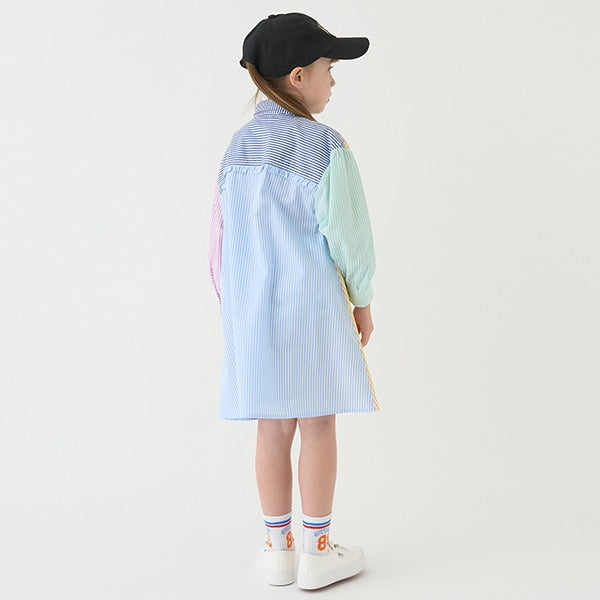 Japanese children's clothing mini#ML shirt dress 100-140cm girls spring and summer dresses