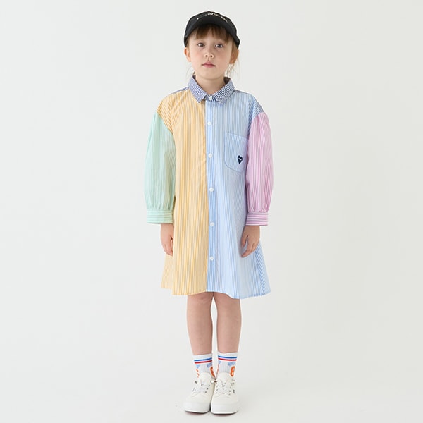 Japanese children's clothing mini#ML shirt dress 100-140cm girls spring and summer dresses